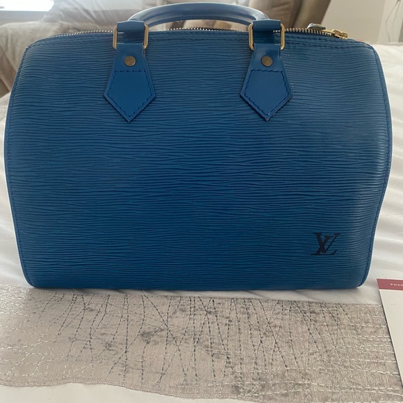 Louis Vuitton Speedy 25 Epi blue - Picture 3 of 15